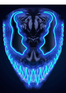 masque lumineux, masque led, masque halloween, Masque Halloween Démon, Lumineux Bleu, à LED