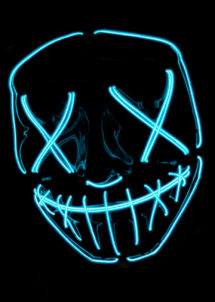 masque led purge, masque la purge, masque lumineux led, masque halloween, American nightmare