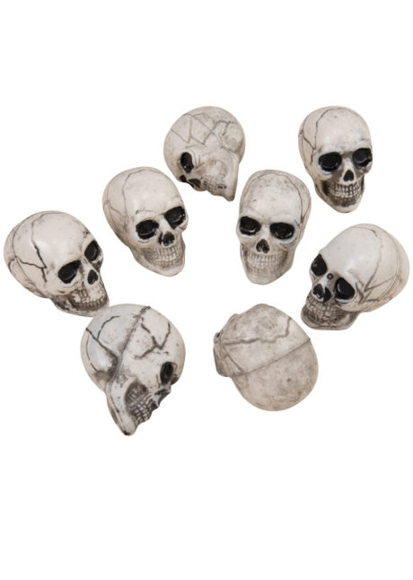mini têtes de mort, faux crâne, tete de mort halloween, sachet de crânes de décorations, Mini Têtes de Mort, 4 cm x 8