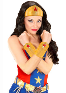 ACCESSOIRES-WONDER-WOMAN-couronne Wonder Woman, bracelets wonder woman, Kit de Super Héroïne