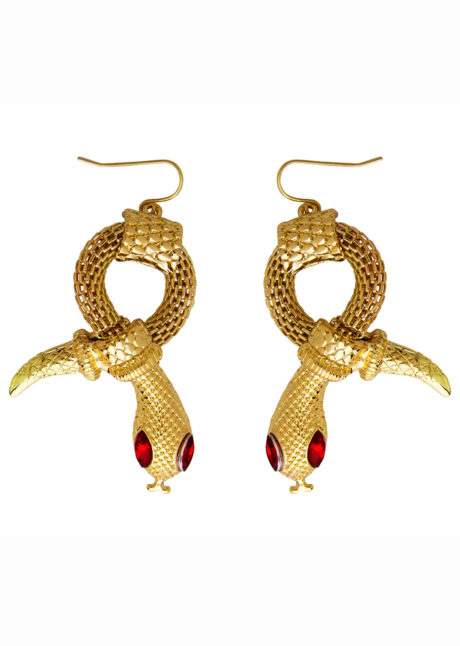bijoux cleopatre, bijoux égyptiens, boucles d'oreilles Cléopatre, Boucles d’Oreilles Egyptiennes, Serpent Doré