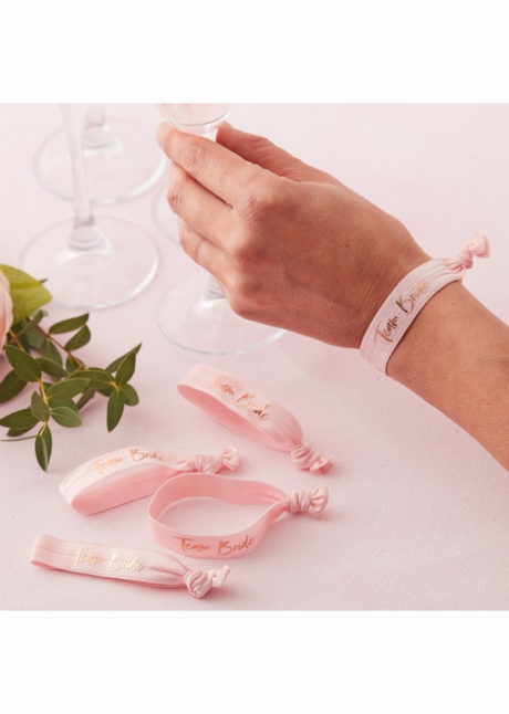 accessoires bride to be, accessoires EVJF, Bracelets EVJF, Team Bride x 5