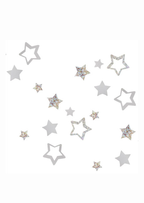 décorations de noël, décos de noël, décorations de réveillon, confettis de table, confettis étoiles, ginger ray, Confettis de Table, Etoiles Star Argent