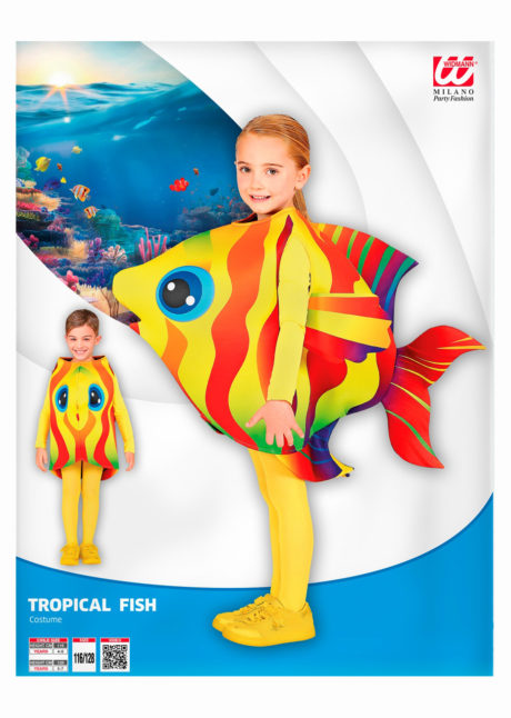 déguisement poisson enfant, costume de poisson enfant, déguisements animaux pour enfant, Déguisement de Poisson Tropical, Fille et Garçon