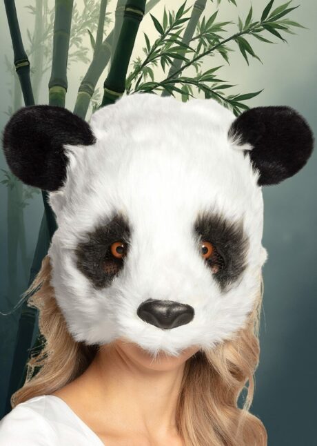 masque de panda fourrure, Masque de Panda Fourrure, Demi Visage