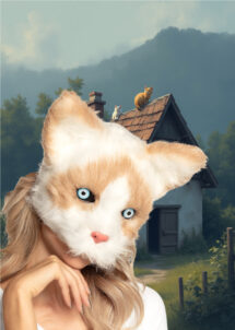 masque chat fourrure, masque de chat déguisement, Masque de Chat Fourrure, Demi Visage