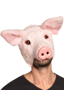 masque de cochon, masques animaux, masque cochon rose