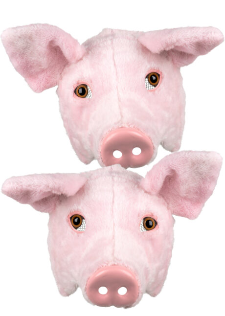 masque de cochon fourrure, masque animal ferme, masque cochon déguisement, Masque de Cochon Fourrure, Demi Visage