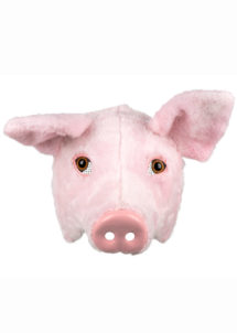 masque de cochon, masques animaux, masque cochon rose