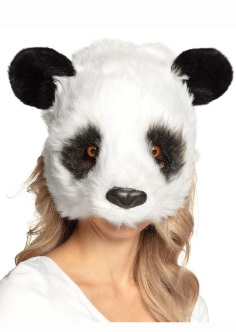 masque de panda, masque panda, masques animaux, Masque de Panda Fourrure, Demi Visage