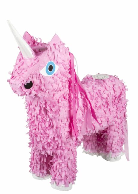 PINATA LICORNE ROSE, pinata licorne anniversaire fille, Pinata Licorne Rose et Queue Multicolore – 47 cm
