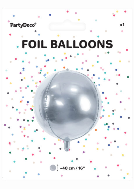 ballon hélium, ballon argent, ballon mylar, ballon aluminium, ballon argent, Ballon Boule Argent, Globe Aluminium