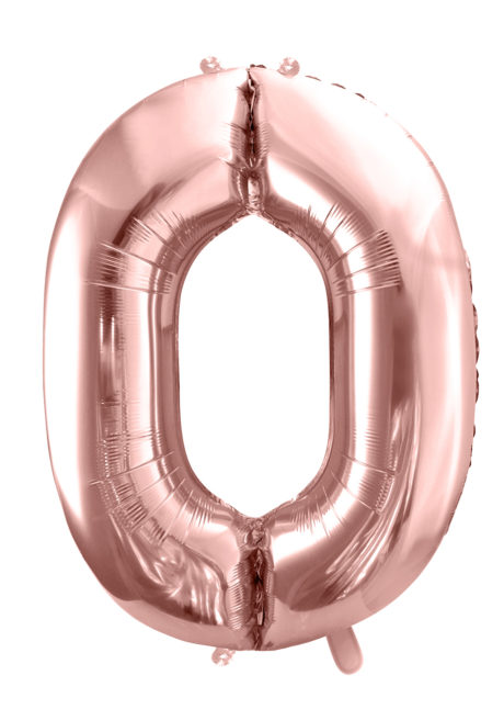 ballon chiffre, ballon chiffre 0, ballon chiffre géant, ballon chiffre rose gold, Ballon Chiffre 0, Rose Gold, 86 cm