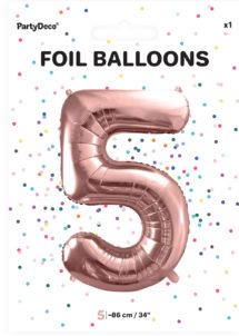 ballon chiffre, ballon chiffre 5, ballon chiffre géant, ballon chiffre rose gold