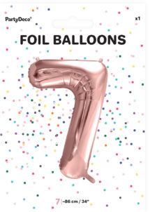 ballon chiffre, ballon chiffre 7, ballon chiffre géant, ballon chiffre rose gold