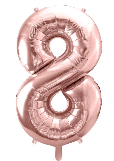 ballon chiffre, ballon chiffre 8, ballon chiffre géant, ballon chiffre rose gold, Ballon Chiffre 8, Rose Gold, 86 cm