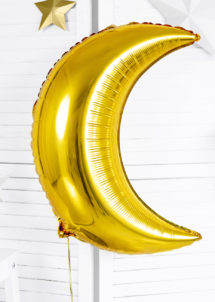 ballon lune dorée, ballon aluminium, ballon mylar, ballon lune