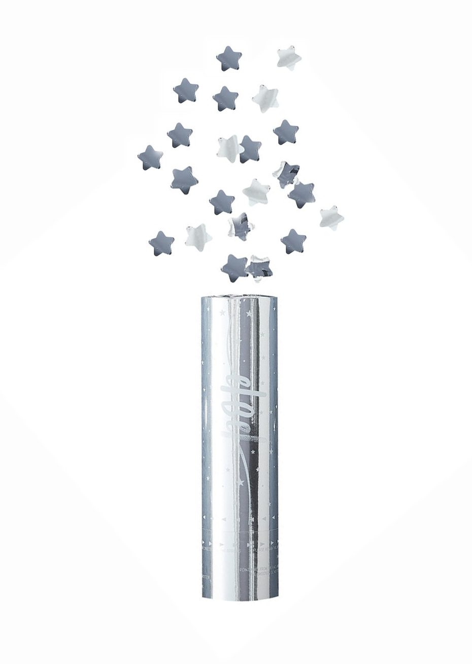 Canons à Confettis PrimePure Lot De 2 - Étoiles Dorées Pour Fêtes Et Mariages