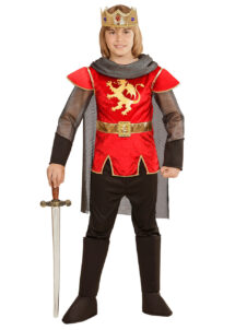 déguisement roi Arthur garçon, déguisement chevalier garçon, costume de chevalier pour enfant, Déguisement de Chevalier Roi Arthur, Rouge, Garçon