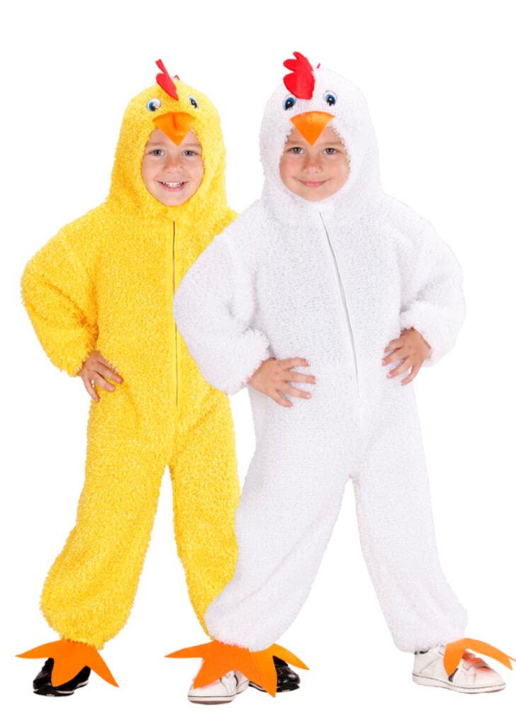 Costume De Poussin Pour Enfants - Ensemble Déguisement Pâques Avec Jupe Tutu, Bandeau Antennes Et Noeud Papillon - Fille Et Garçon