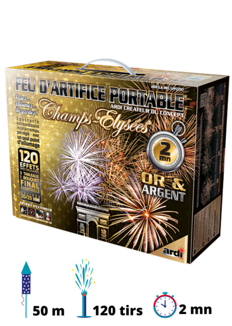 Feu d'Artifice Automatique, Or et Argent, 2 mn - Aux Feux de la