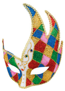 masque vénitien, loup vénitien, masque carnaval de Venise, masque vénitien arlequin