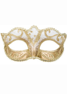 masque vénitien, loup vénitien, masque carnaval de Venise, masque vénitien paillettes dorées, Loup Felina, Paillettes Dorées