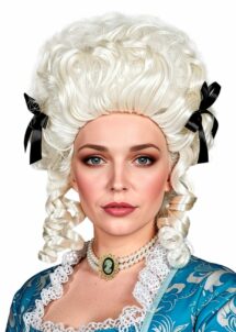 perruque de marquise, perruque femme, perruque historique, perruque de reine, perruque historique, Perruque de Marquise Coloniale, Blanc Ivoire