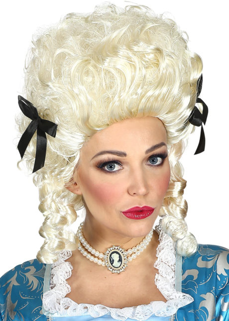 perruque de marquise, perruque femme, perruque historique, perruque de reine, perruque historique, Perruque de Marquise Coloniale, Blond Ivoire