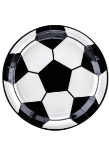 assiettes foot, vaisselle jetable, décorations thème foot, assiettes football, décorations coupe du monde