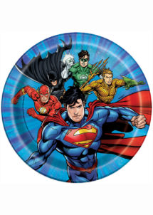 assiette justice league, vaisselle super héros, vaisselle jetable anniversaire, Vaisselle Justice League, Assiettes 18 cm