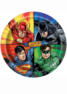 assiettes justice league, vaisselle super héros, vaisselle jetable anniversaire, Vaisselle Justice League, Assiettes 20 cm