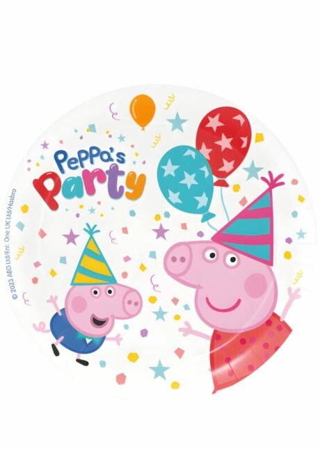 ASSIETTES PEPPA PIG ANNIVERSAIRE, assiettes anniversaire peppa pig, Assiettes Anniversaire Peppa Pig – 18 cm