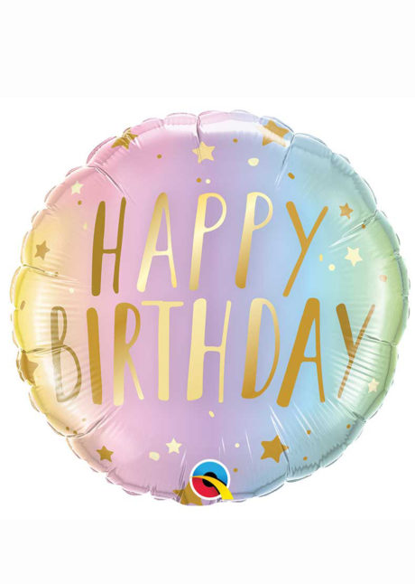 ballon hélium, ballon anniversaire, ballon aluminium, ballons hélium, Ballon Anniversaire, Dégradé Pastel, en Aluminium