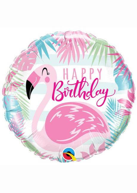 ballon hélium, ballon anniversaire, ballon aluminium, ballons hélium, Ballon Anniversaire, Flamant Rose, en Aluminium