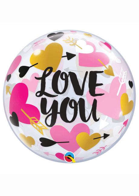 ballon bubble, ballon saint Valentin, ballon love, Ballon Bubble Transparent, Love You