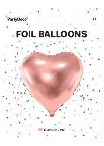 ballon coeur, ballon hélium, ballon aluminium, ballon saint valentin, ballons coeurs rose gold