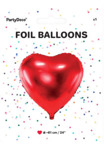 ballon coeur, ballon hélium, ballon aluminium, ballon saint valentin, ballons coeurs rouges