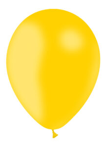 ballon hélium, ballon de baudruche, ballon en latex, ballons jaunes