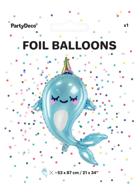 ballon poisson, ballon hélium, ballon aluminium, ballon mylar, ballon enfant, Ballon Narval, Licorne des Mers