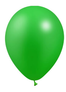 ballon hélium, ballon de baudruche, ballon vert, Ballons Verts Métal, en Latex