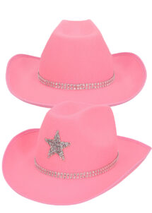chapeau cowboy strass paillettes roses, chapeau cowboy concert