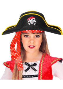 chapeau de pirate enfant, bicorne de pirate, chapeaux de pirates pour enfant