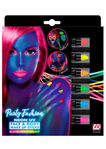crayons à maquillage fluo, maquillage fluo, crayons gras fluos maquillage