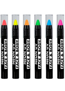 crayons à maquillage fluo, maquillage fluo, crayons gras fluos maquillage