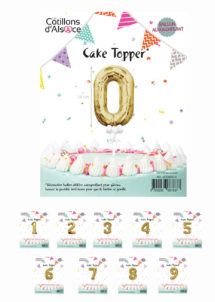décoration gateau, cake toppers, ballons chiffres, Décoration Gâteau, Cake Topper, Ballons 0 à 9 Dorés