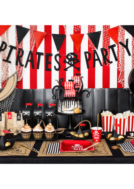 décorations pirates, Vaisselle Rouge, Pirates Party, Gobelets
