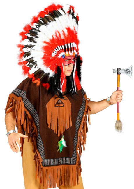 déguisement indien, veste d'indien, tunique d'indien, poncho d'indien, Déguisement d’Indien, Poncho à Franges