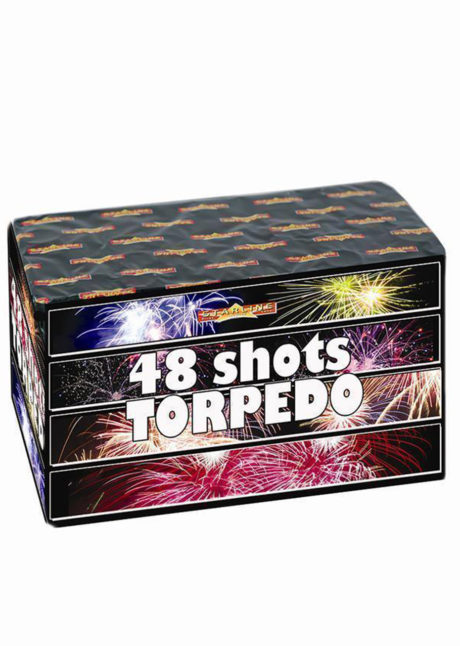 feu d'artifice pour particulier, achat feux d'artifice, feux d'artifices pour jardin, feu d'artifice automatique, Feu d’Artifice Compact, 48 Coups, Torpedo