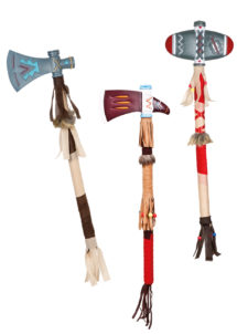 hache indienne, fausse arme indienne, hache indienne en plastique, tomahawk, arme indienne factice, fausse arme, Hache Indienne, Tomahawk, 3 Modèles